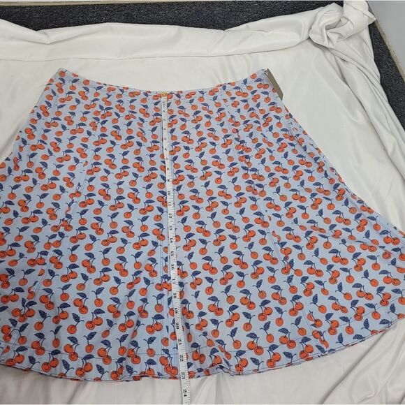 NEW Y2K cherry print skirt fruit print fit and flare plus size knee length 20W - Picture 8 of 8